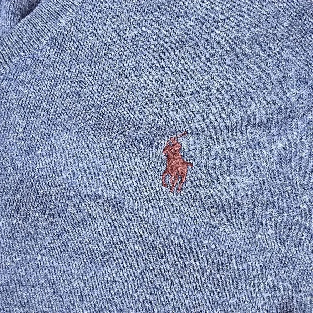 Polo Ralph Lauren Sweater Vest Men Large Blue Soft Pima Cotton Thin Maroon Pony